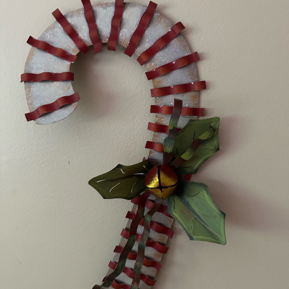 Metal Candycane with Glitter for your wall or door. - Picture 5 of 6